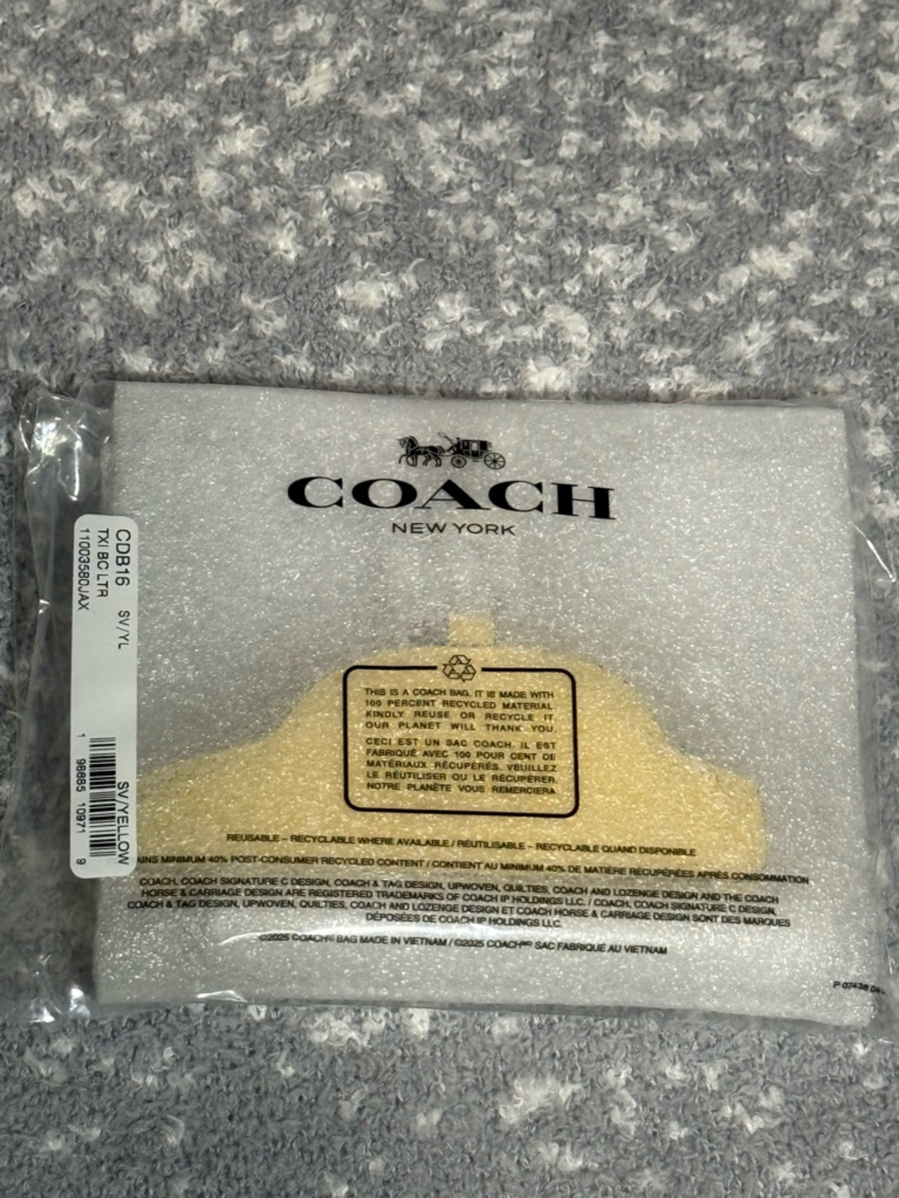 Coach Yellow Car-Shaped Leather Keychain Coin Purse - Picture 6 of 6